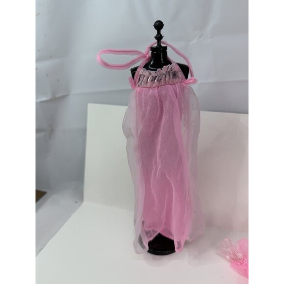 Vintage 1982 Barbie Designer Collection 5653 Lovely N Lacy Pink Robe & Nightgown - Picture 7 of 8